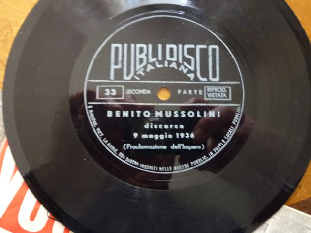 Fascicolo voci storiche-LA VOCE DI MUSSOLINI Nov.1959 con disco - Foto 4