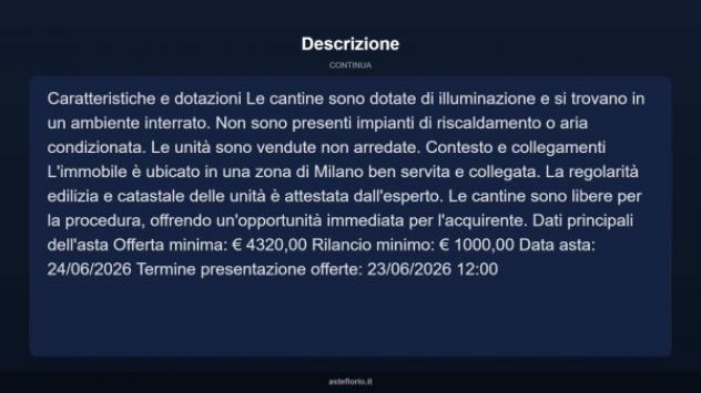 Immobile in asta di 6 m² in vendita a Milano - Foto 8
