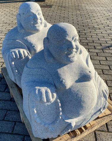 Buddha in pietra granito per giardino Zen - Foto 2