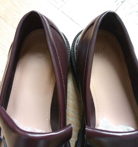 Mocassini Ragazza/Donna similpelle Bordeaux - H&M - numero: 38 - come NUOVE! - Foto 2