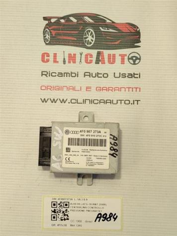 SENSORE PRESSIONE PNEUMATICO AUDI A6 Avant Serie C6 (4F5) 4F0907273A (0412)