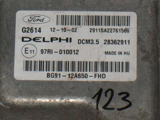BG9112A650FHD ECU GALAXY S-MAX MONDEO 2.0 DCM3.5 28362911 BG91-12A650-FHD - Foto 2