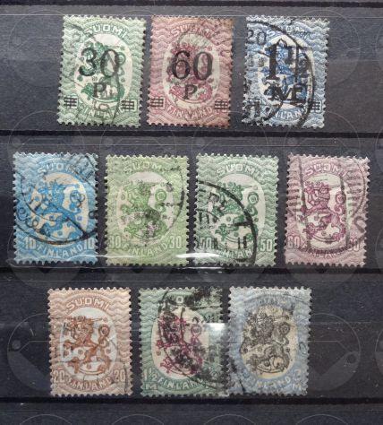 FINLANDIA 1889-1985 Lotto di 34 francobolli - Foto 3