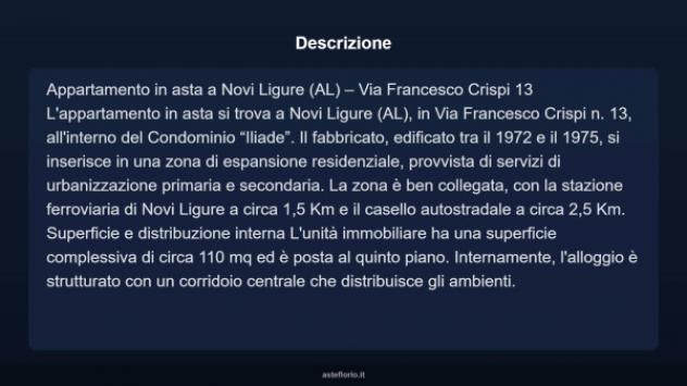 Immobile in asta di 110 m² con più di 5 locali e box auto in vendita a Novi Ligure - Foto 4