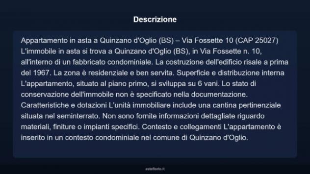Immobile in asta di 90 m² con più di 5 locali in vendita a Quinzano d'Oglio - Foto 7