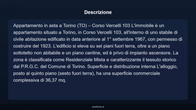 Immobile in asta di 36 m² in vendita a Torino - Foto 4