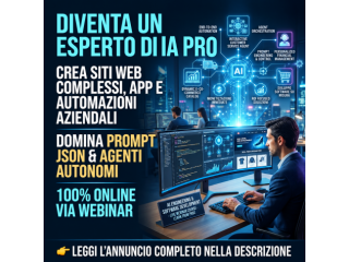 Corso IA & Sviluppo Software: Crea Siti Web Complessi, App e Automazioni