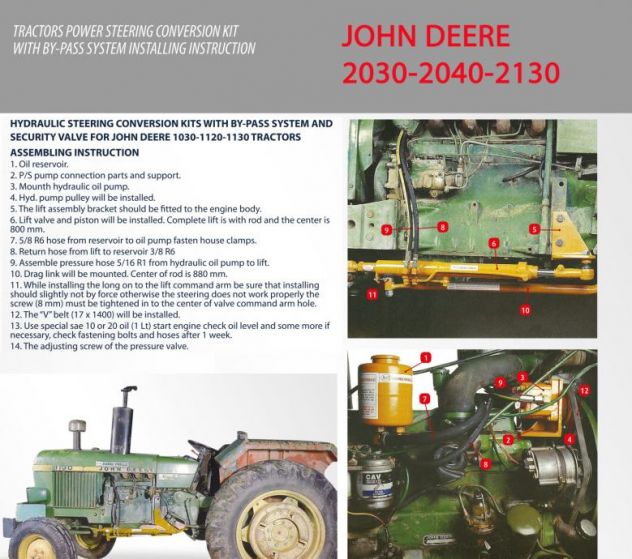 -SET VOLANTE IDROSTATICO AUSILIARIO JOHN DEERE - Foto 4