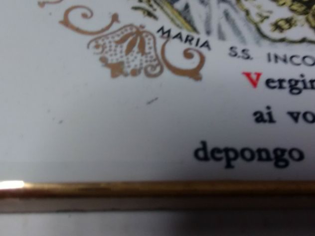 mattonella sacra filettata in oro zecchino sacra anni 50/60 - Foto 7