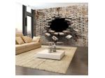 Fotomurale Adesivo Con Un Muro Beige Bucato ARREDALACASA