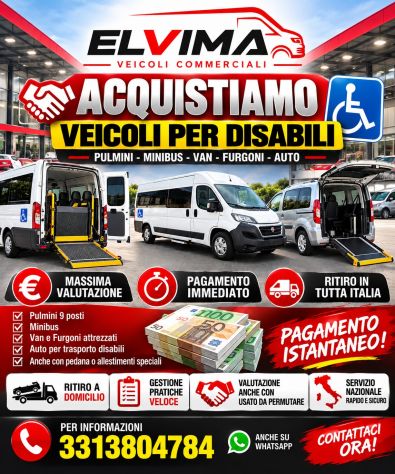 Fiat Ducato 9 Posti Trasporto Disabili   Fiat Doblo Mercedes Sprinter Peugeot