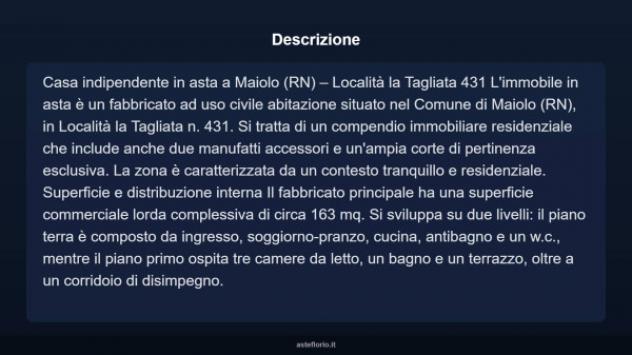 Immobile in asta di 163 m² con più di 5 locali in vendita a Maiolo - Foto 4
