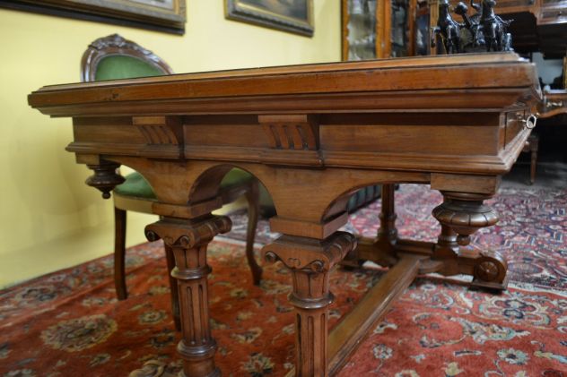 Antico scrittoio dei primi del 900 stile Rinascimentale - Foto 3