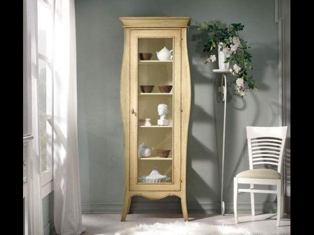 Mobili Vintage : Credenza 1 Anta 4 Ripiani Shabby Chic cod 7613
