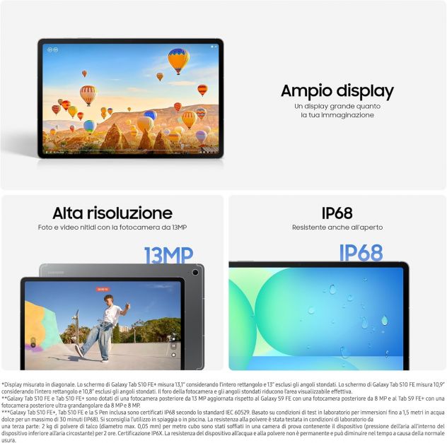 Samsung Galaxy Tab S10 FE+, 3 anni di garanzia, Android Tablet, Display 13.1" - Foto 5