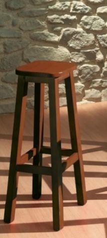 Sgabello h.80 legno per pub, per enoteca - Foto 2