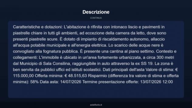 Immobile in asta di 120 m² con più di 5 locali in vendita a Sala Consilina - Foto 4