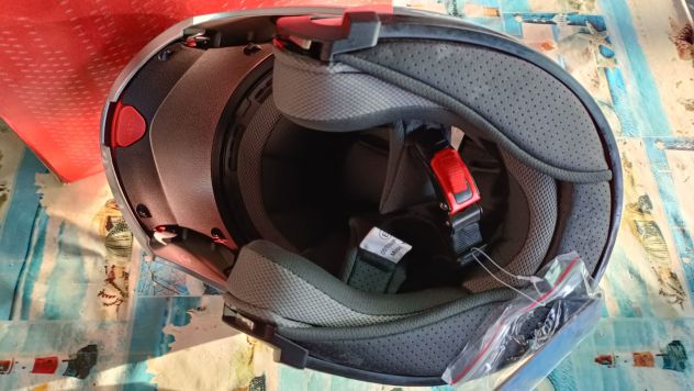 Casco modulare scooter moto grigio argento Axo Flip Silver tg. XL - Foto 4