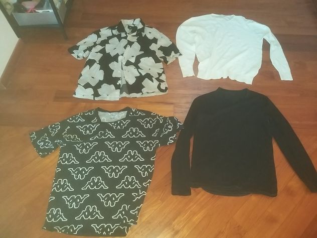 Lotto vestiti uomo taglia L 1 camicia maniche corta a fantasia 1 t shirt kappa a - Foto 6