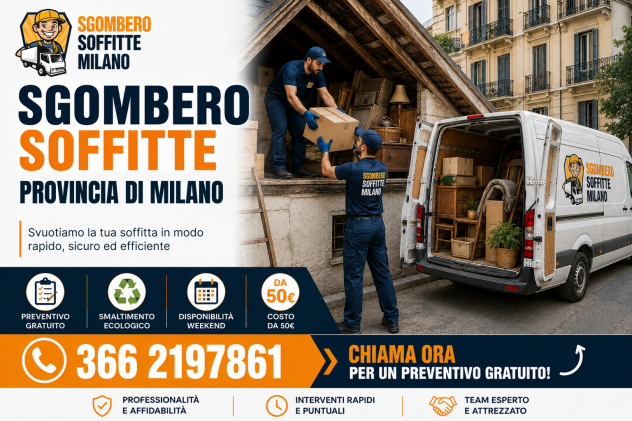 Sgombero soffitte provincia di Milano