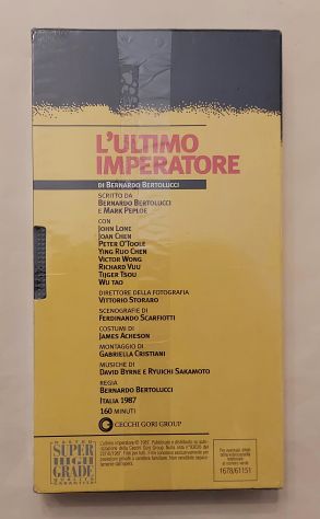 VHS L'ULTIMO IMPERATORE DI BERNARDO BERTOLUCCI VIDEOCASSETTA 1987 NUOVO - Foto 2