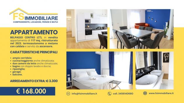 CODICE 7623 APPARTAMENTO RISTRUTTURATO 117 MQ A BELPASSO