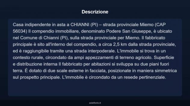 Immobile in asta di 162 m² in vendita a Chianni - Foto 3