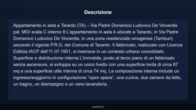 Immobile in asta di 87 m² in vendita a Taranto - Foto 3