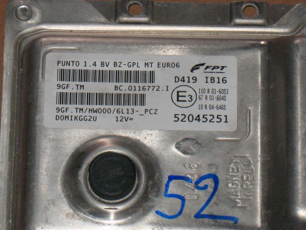 52045251 9GFTM FIAT PUNTO 1.4 8V GPL 52045251 9GF.TM HW000 6L13-PCZ 9GFTM - Foto 2