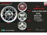 Cerchi f500 4,5x12 pcd 4x98 fiat 126 autobianchi