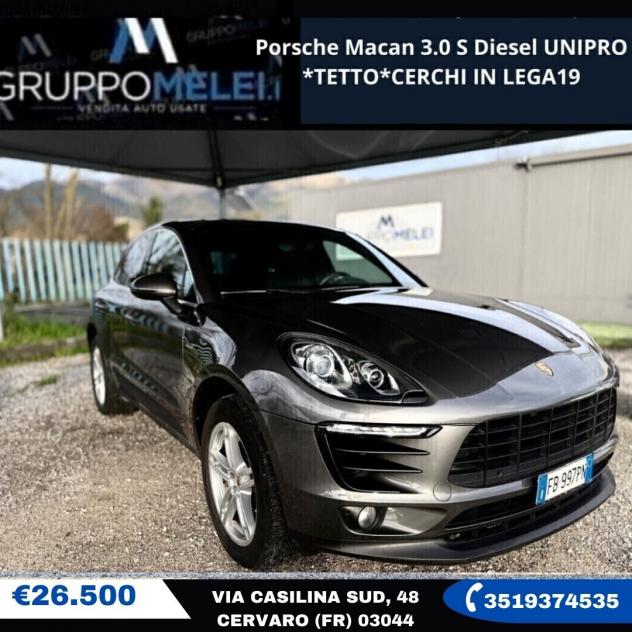 Porsche Macan 3.0 S Diesel UNIPRO *TETTO*CERCHI IN LEGA19