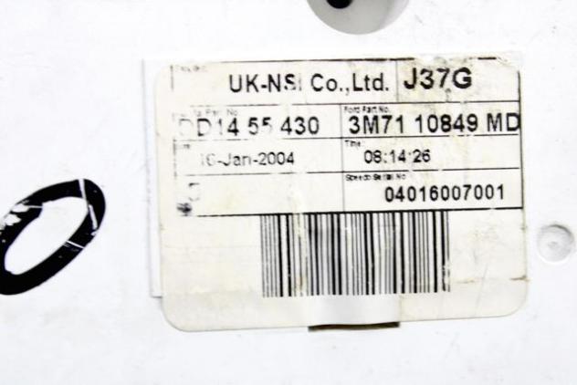 3M7110849MD QUADRO STRUMENTI CONTACHILOMETRI MAZDA 2 1.2 B 55KW 5P 5M (2004) RICAMBIO USATO - Foto 3