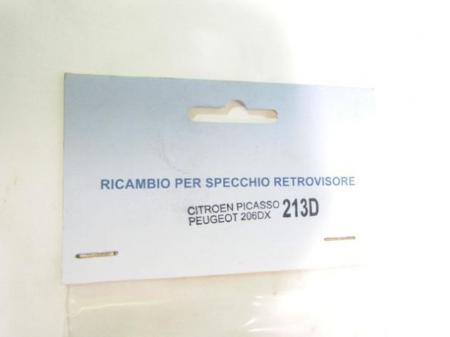 213D VETRO SPECCHIO SPECCHIETTO RETROVISORE DESTRO BIAGI CORRADO PEUGEOT 206 1.9 D 51 KW RICAMBIO NUOVO - Foto 3