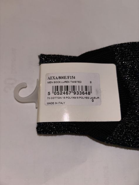 CALZE NUOVE CON CARTELLINO RARISSIME NERE CON BRILLANTINI FIRMATE”PAUL SMITH”MAD - Foto 10