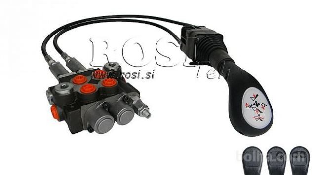 -JOYSTICK SENPER TASTO CON UNA TRECCIA IN VALVOLA IDRAULICA P40 lit.