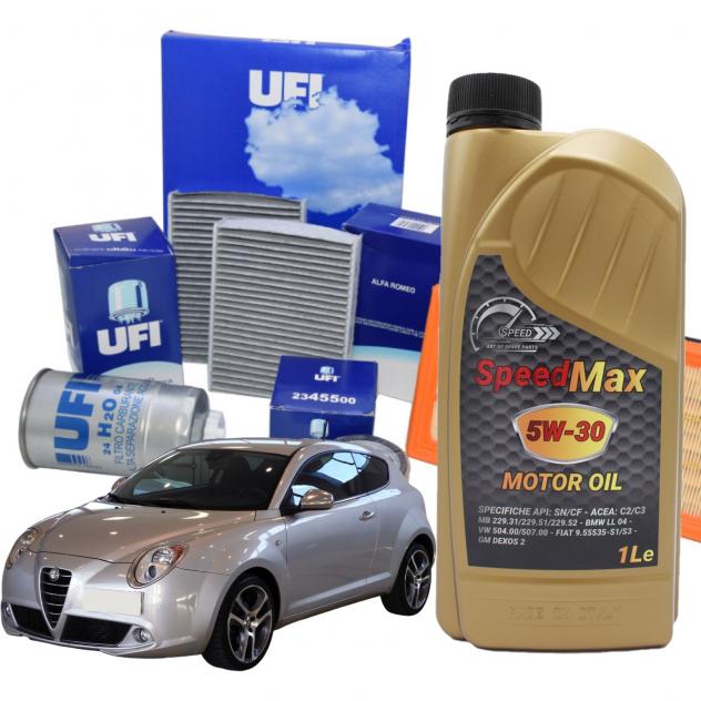 Kit Tagliando Ufi 5 litri Olio Motore Speed Max 5w30 per Alfa Romeo Mito