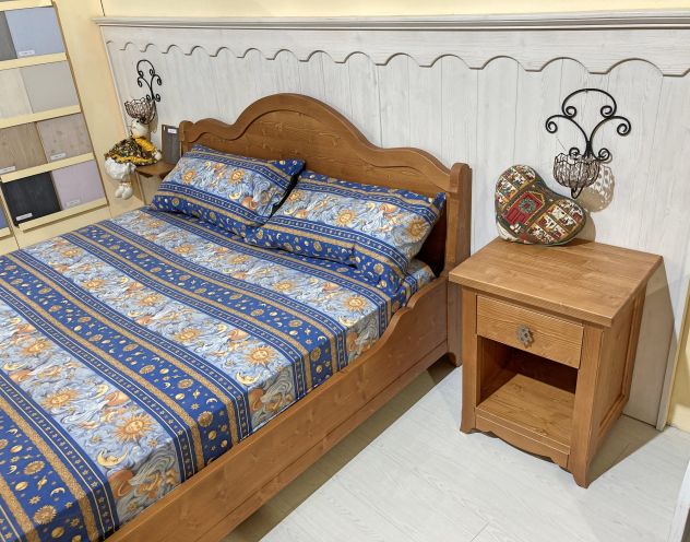 letto matrimoniale tabià con comodino abete - Foto 4