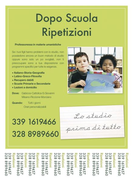 Lezioni Private - Ripetizioni - Dopo Scuola