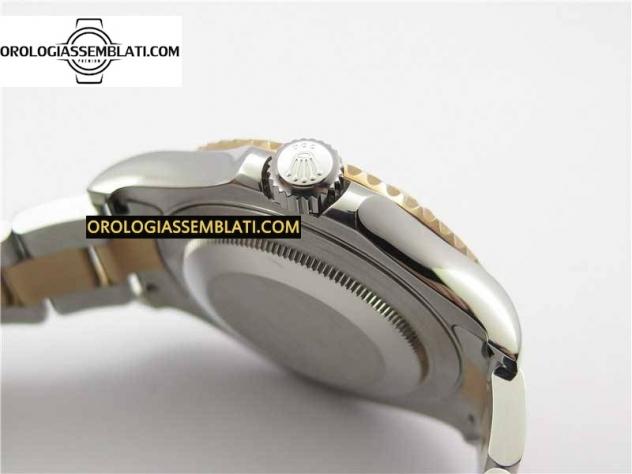 Replica Assemblata YACHT-MASTER 116621 QUADRANTE MARRONE BEST EDITION 1:1 SU BRACCIALE SS/RG SH3135 V2 - Foto 10