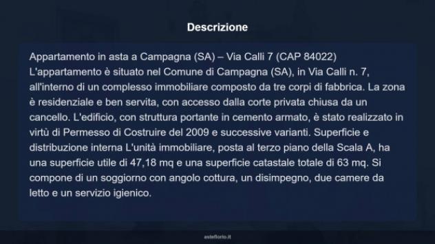 Immobile in asta di 63 m², box auto in vendita a Campagna - Foto 5