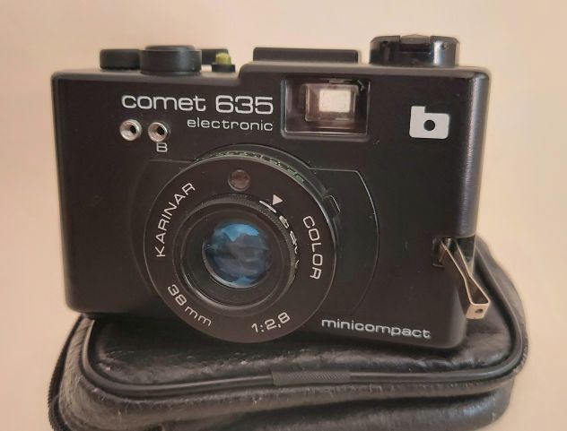 Macchina fotografica Comet 635 Electronic Minicompact custodia originale in sim - Foto 2