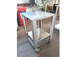 tavolo inox con ruote e ripiano usato