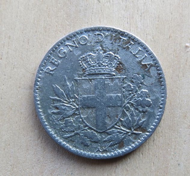 MONETA DA 20 CENTESIMI ESAGONO 1919 CON DIFETTO DI CONIO - AVVALLAMENTO -