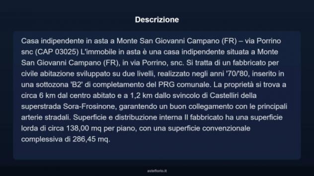 Immobile in asta di 286 m² con più di 5 locali in vendita a Monte San Giovanni Campano - Foto 18