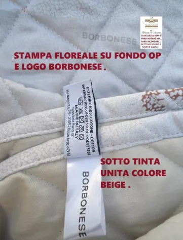 BORBONESE quilt copriletto trapuntino matrimoniale 2 varianti - Foto 3