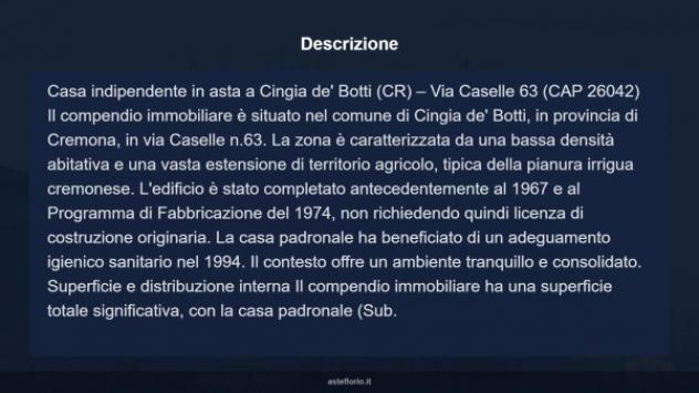 Immobile in asta di 411 m² con più di 5 locali in vendita a Cingia de' Botti - Foto 18