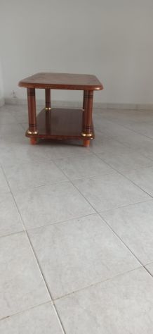 Tavolino da salotto in legno massello color noce - Foto 3