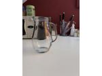 CARAFFA/BROCCA COME NUOVA MA VINTAGE IN VETRO SPESSO TRASPARENTE MARCA PASABAHCE