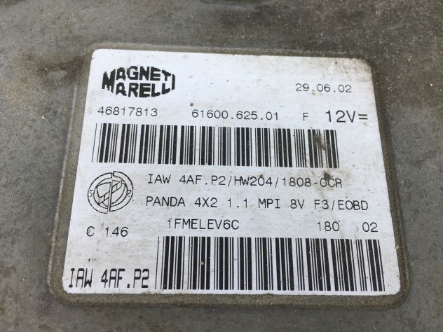 Centralina Motore Magneti Marelli IAW4EF.P2 / 46817813 FIAT Panda 1.1 141 - Foto 4