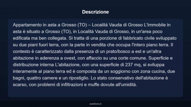 Immobile in asta di 237 m², box auto in vendita a Grosso - Foto 7